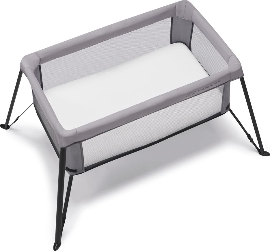 KINDERKRAFT Postýlka dětská 2v1 MOVI Grey - obrázek 6