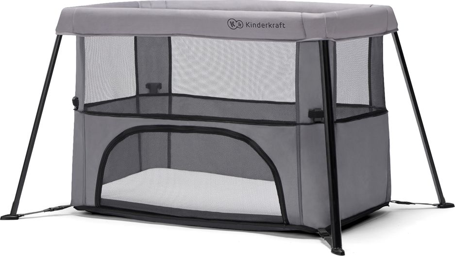 KINDERKRAFT Postýlka dětská 2v1 MOVI Grey - obrázek 7