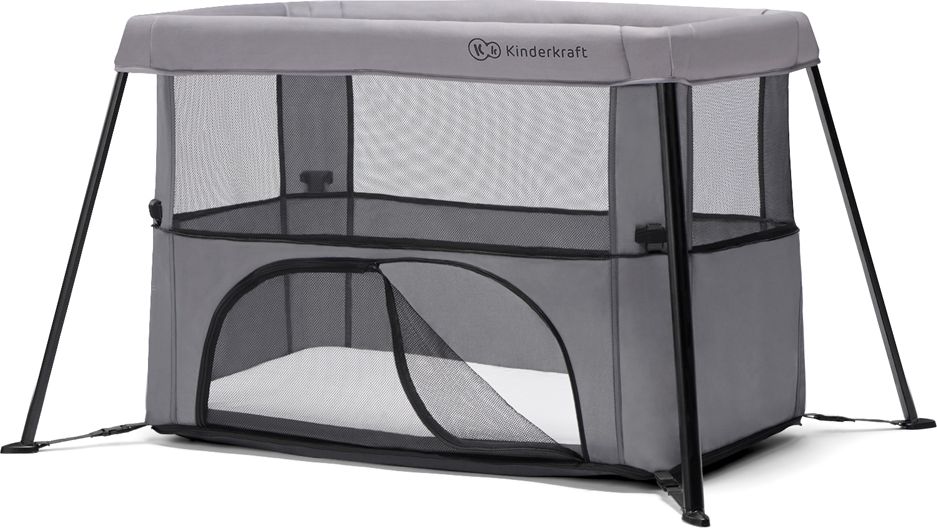 KINDERKRAFT Postýlka dětská 2v1 MOVI Grey - obrázek 8