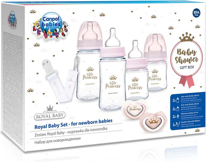Canpol Babies novorozenecká sada Royal Baby Little Princess růžová - obrázek 2