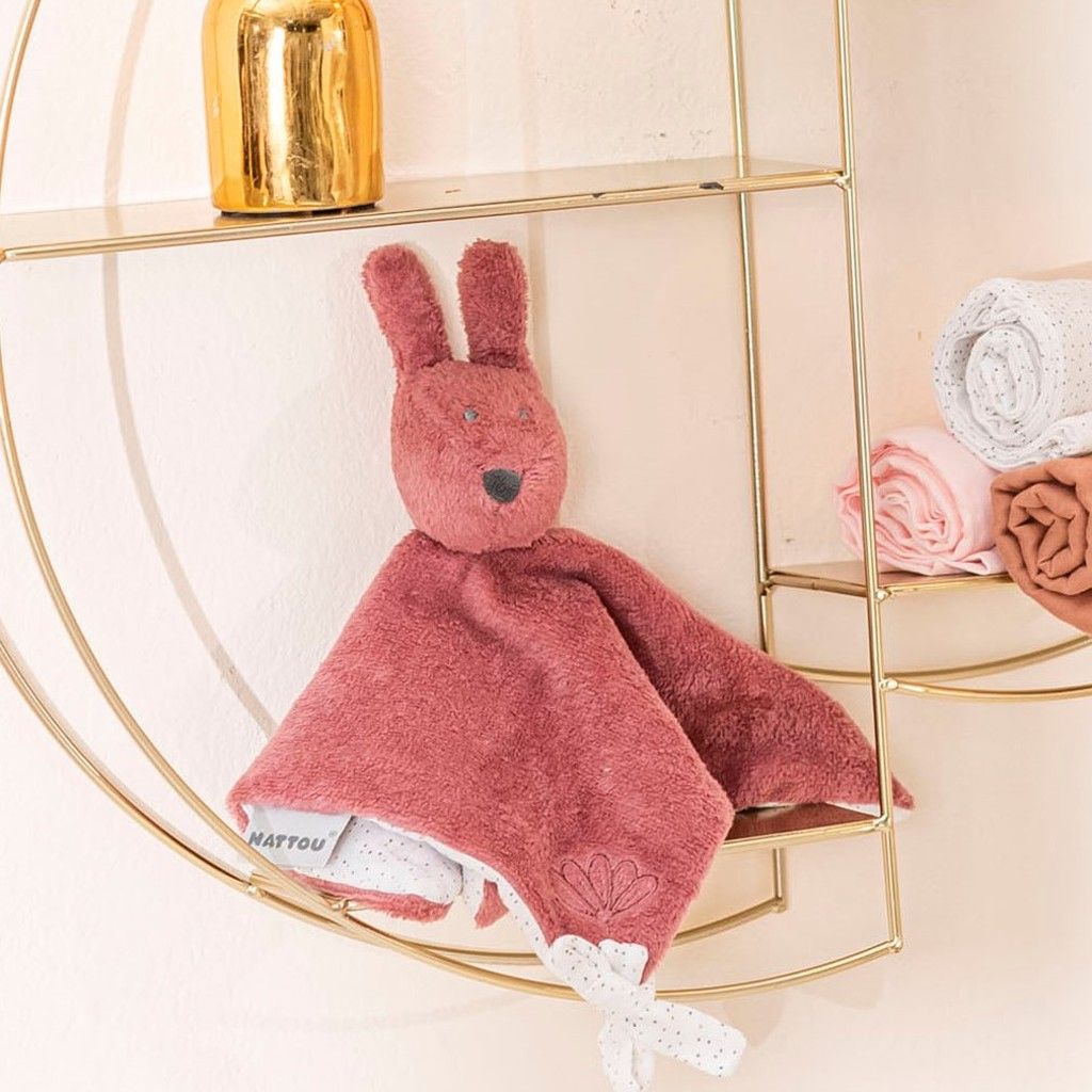 NATTOU Mazlíček zajíček Bonnie SB antique pink 27x27 cm - obrázek 2