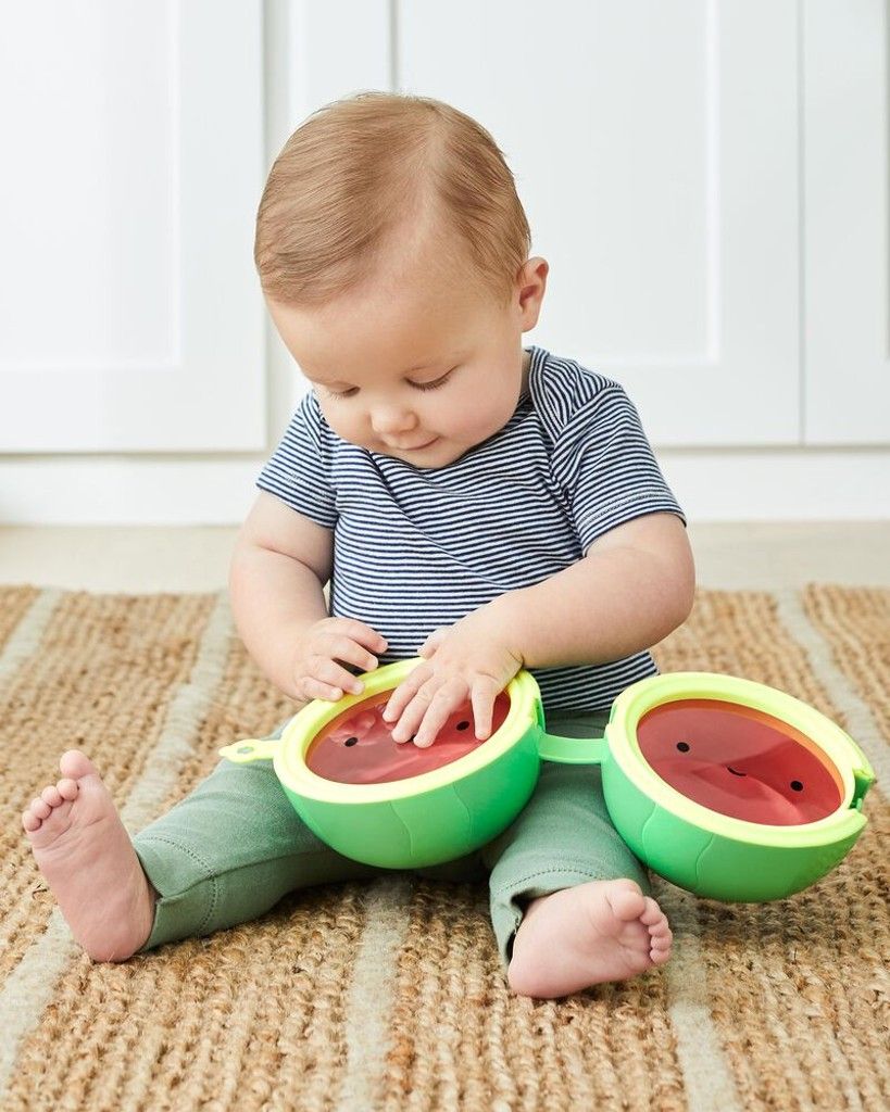 SKIP HOP Hračka Buben 2v1 Farmstand Melon Drum 6m+ - obrázek 9