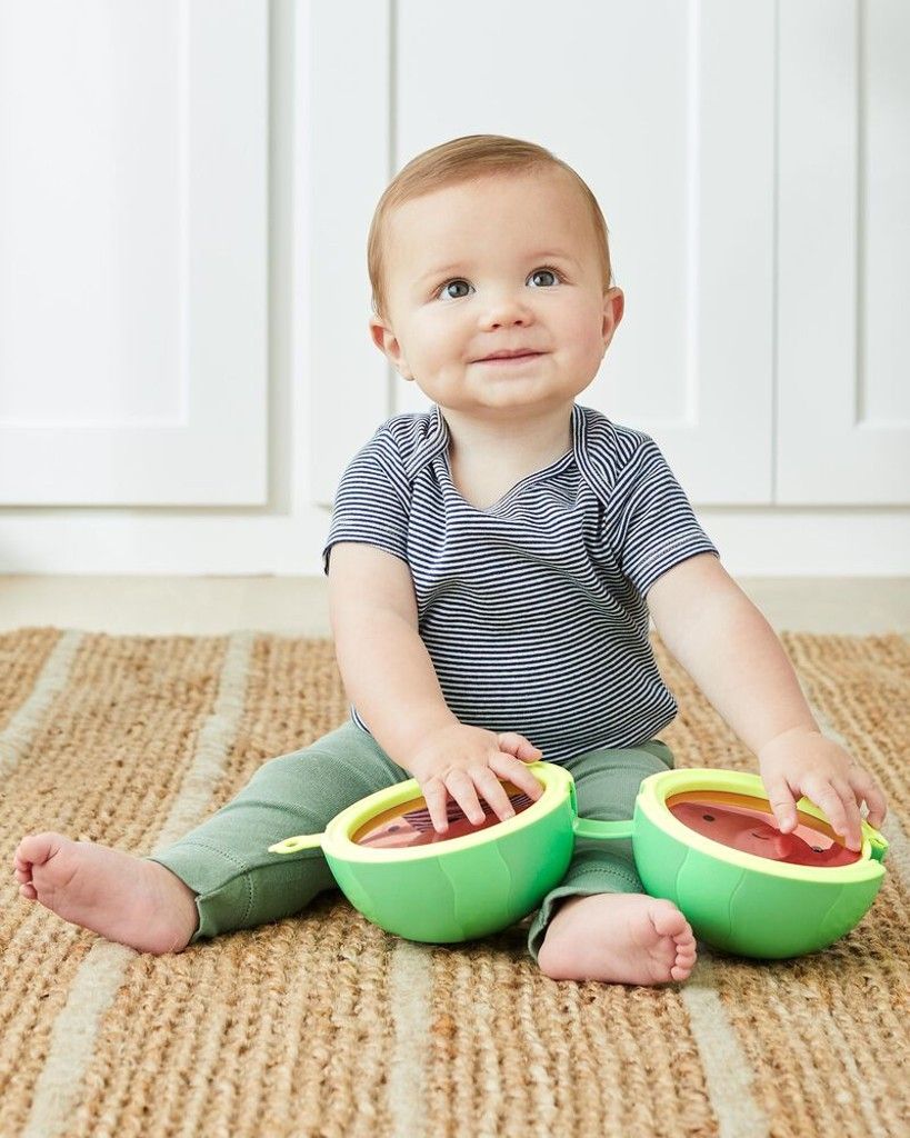 SKIP HOP Hračka Buben 2v1 Farmstand Melon Drum 6m+ - obrázek 10