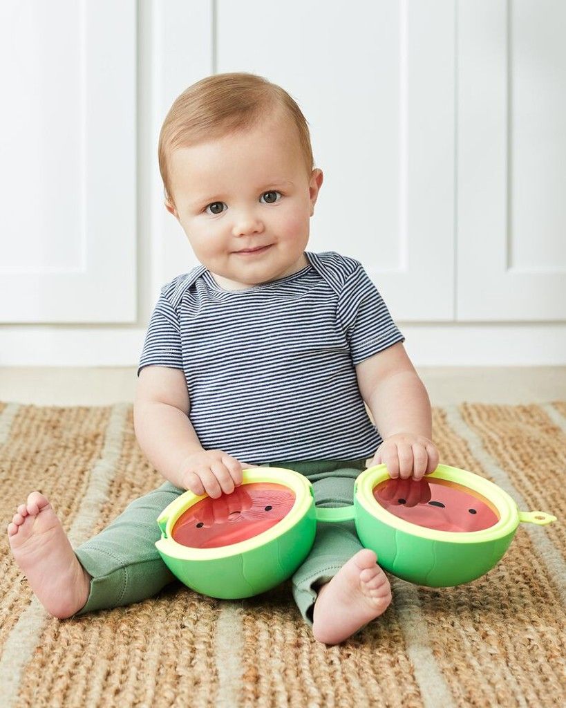 SKIP HOP Hračka Buben 2v1 Farmstand Melon Drum 6m+ - obrázek 11