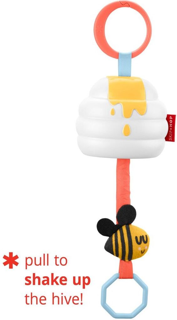 SKIP HOP Hračka na C kroužku vibrující ABC & Me Beehive Jitter 0m+ - obrázek 2