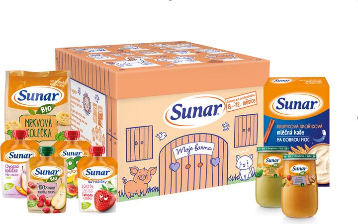 SUNAR Hravý Sunar box Moje farma s dětskou výživou od uk. 8.-12. m - obrázek 1