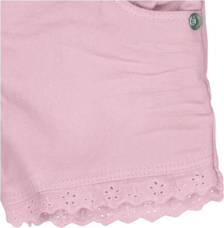 BOBOLI Dívčí kraťasy s krajkou, 104 cm - žlutá, holky - obrázek 1