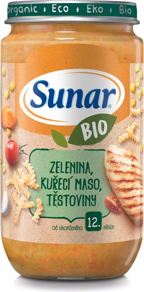6x SUNAR BIO Zelenina, těstoviny, kuřecí maso 235 g - obrázek 2
