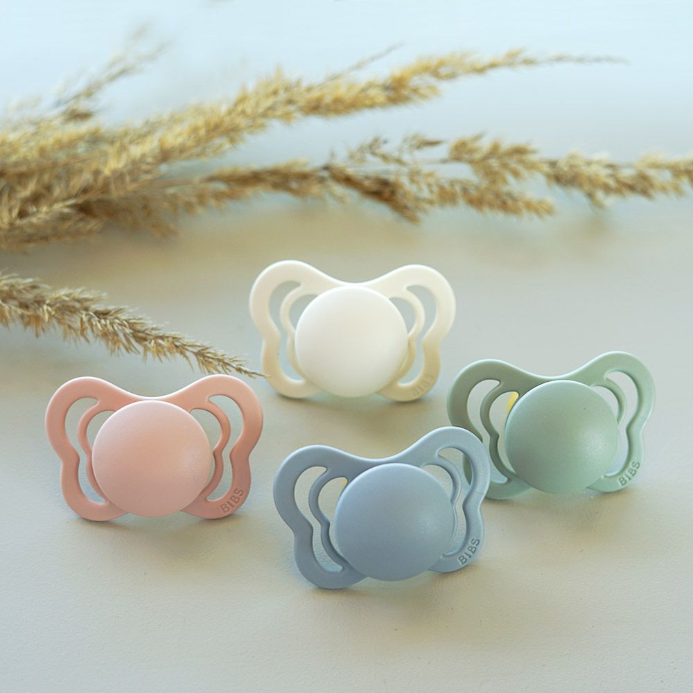 BIBS Couture dudlíky ortodontické z přírodního kaučuku 2 ks, velikost 1, Iron/Baby Blue - obrázek 4
