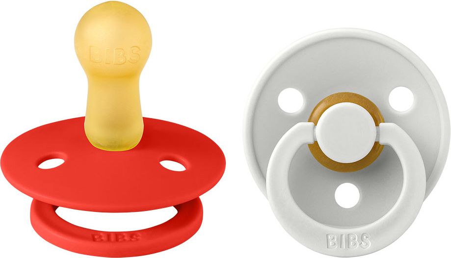 BIBS Colour dudlíky z přírodního kaučuku 2 ks, velikost 2, Candy Apple/Haze - obrázek 2