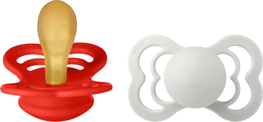 BIBS Supreme dudlíky ortodontické z přírodního kaučuku 2 ks, velikost 2, Candy Apple/Haze - obrázek 2