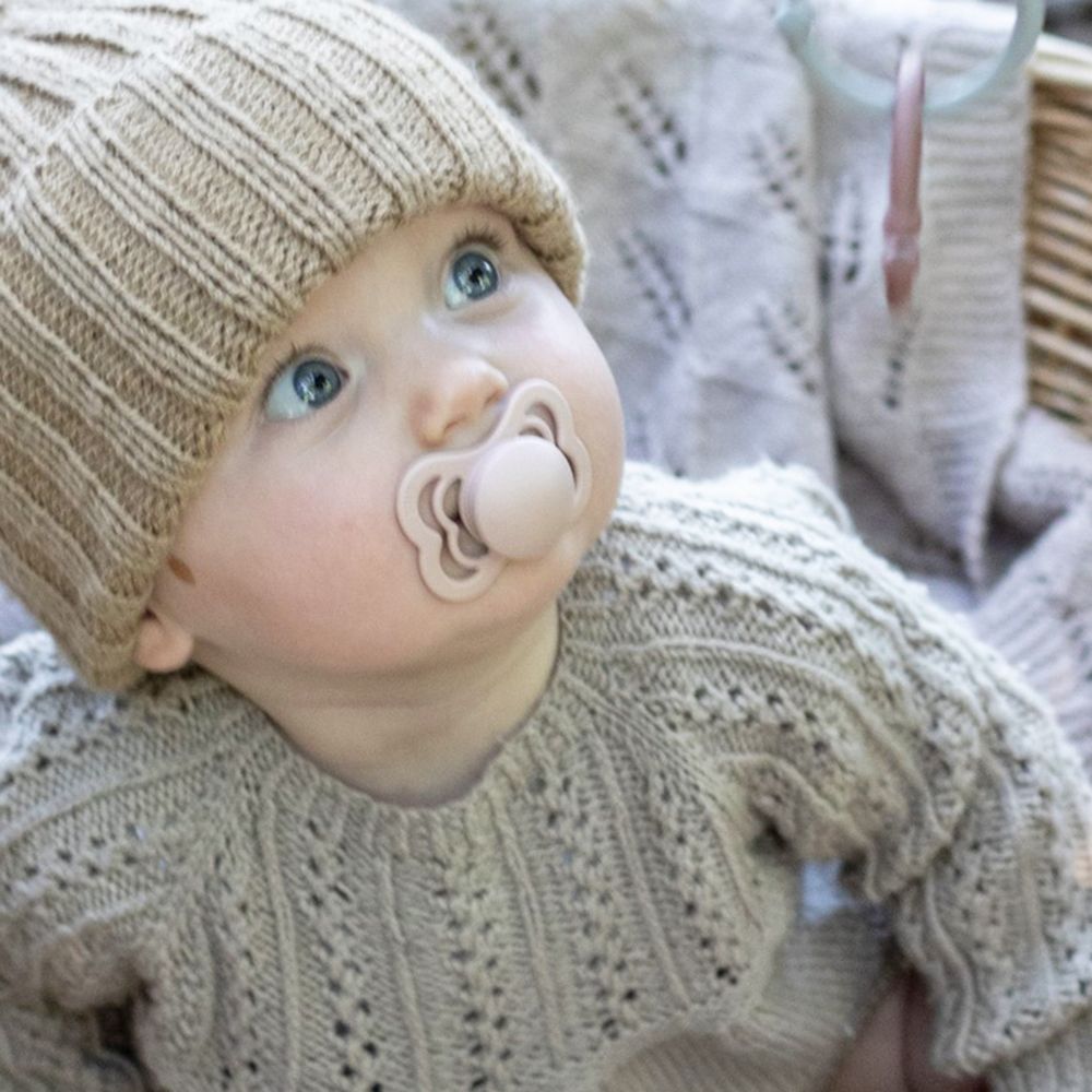 BIBS Supreme dudlíky ortodontické z přírodního kaučuku 2 ks, velikost 2, Blush nočný/Vanilla nočný - obrázek 4