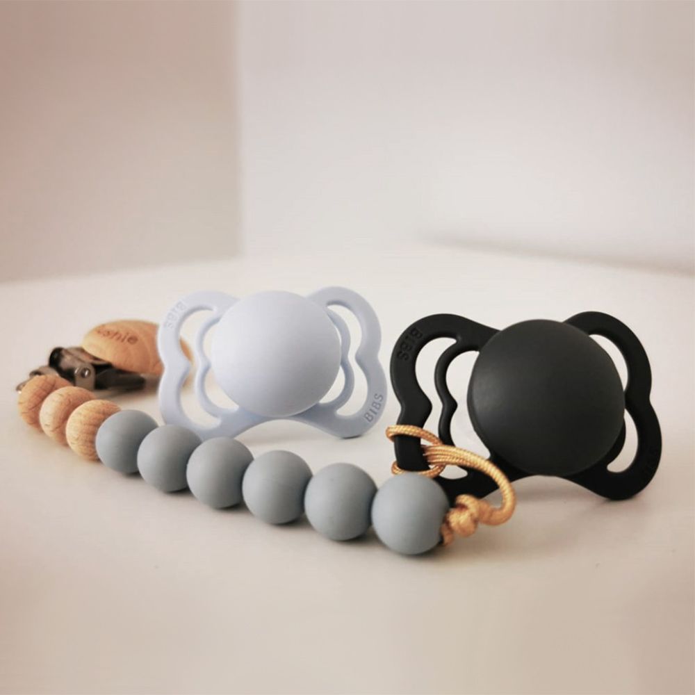 BIBS Supreme dudlíky ortodontické ze silikonu 2 ks, velikost 2, Cloud/Black - obrázek 5