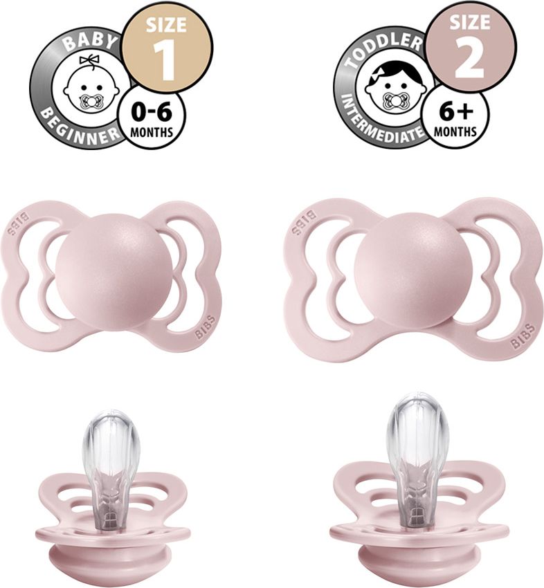 BIBS Supreme dudlíky ortodontické ze silikonu 2 ks, velikost 2, Coral/Ruby - obrázek 4