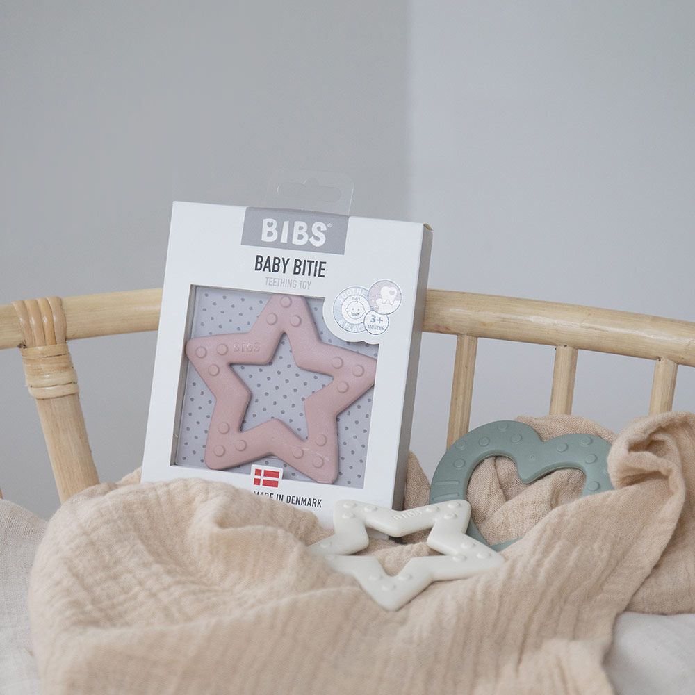 Bibs Baby Bitie kousátko Star Pink Plum - obrázek 2