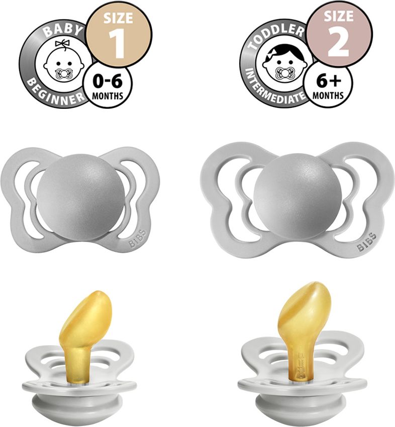 Bibs Couture ortodontický kaučuk 2ks Blush Nočný / Vanilla Nočný - obrázek 4