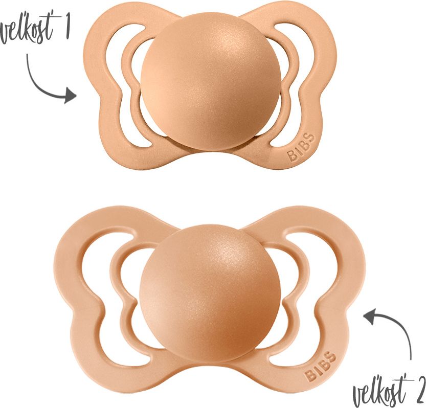 Bibs Couture ortodontický kaučuk 2ks Blush Nočný / Vanilla Nočný - obrázek 4
