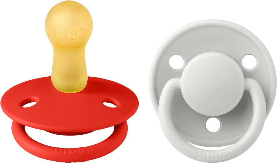 BIBS De Lux dudlíky z přírodního kaučuku 2 ks, velikost 2, Candy Apple/Haze - obrázek 2