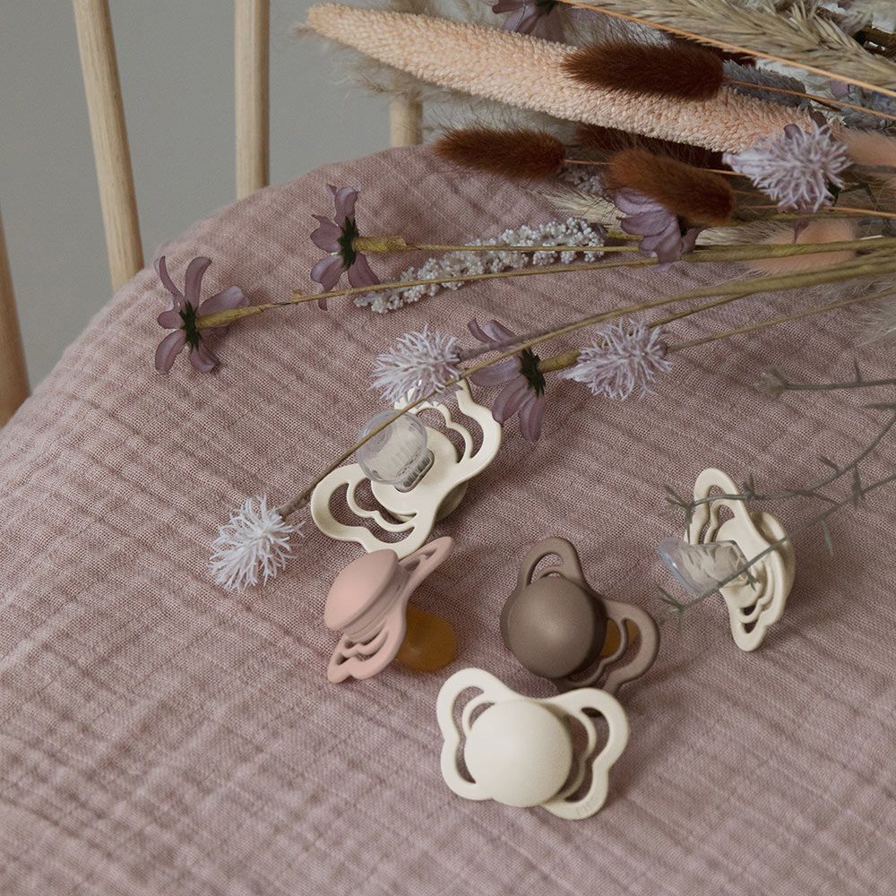 BIBS Couture dudlíky ortodontické ze silikonu 2 ks, velikost 2, Ivory/Sage - obrázek 5
