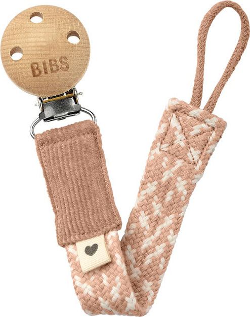 Bibs Paci Braid klip na dudlík blush ivory - obrázek 1