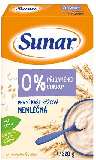 6x SUNAR První kaše nemléčná rýžová 220 g - obrázek 2