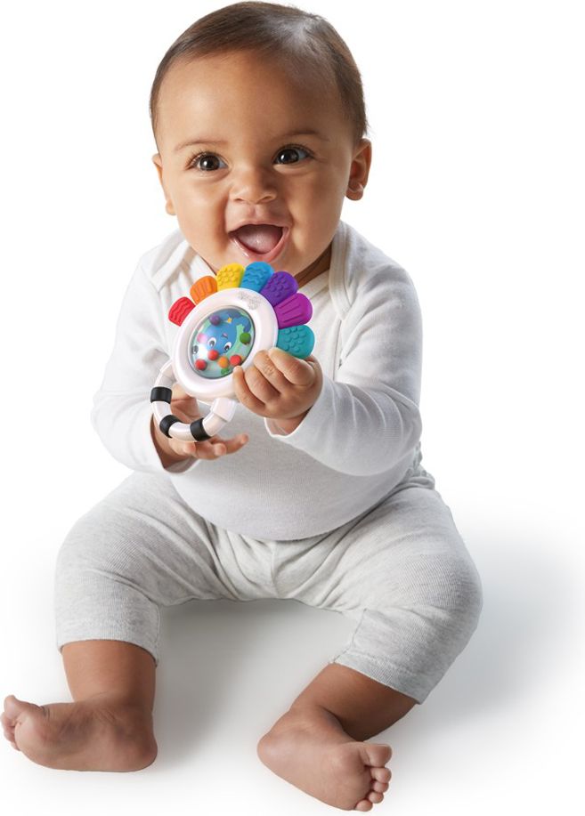 BABY EINSTEIN Hračka senzorická chrastítko a kousátko bez BPA Outstanding Opus™ 3m+ - obrázek 2