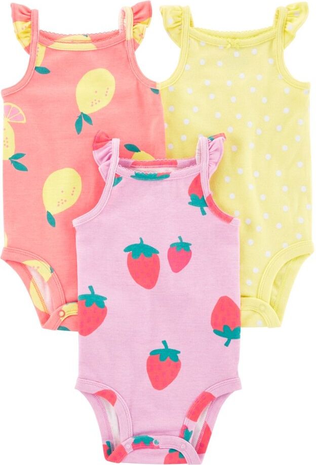 CARTER'S Body na ramínka Dots Fruit holka 3ks 12m - obrázek 1