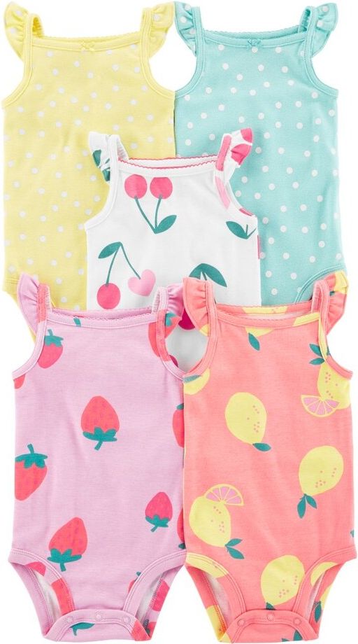 CARTER'S Body na ramínka Dots Fruit holka 5ks 12m - obrázek 1