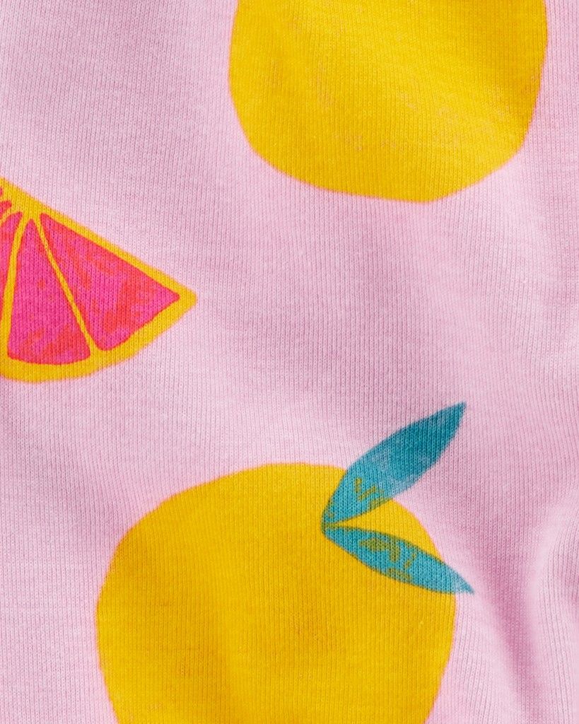 CARTER'S Overal letní krátký rukáv Purple Lemon holka 12m - obrázek 2