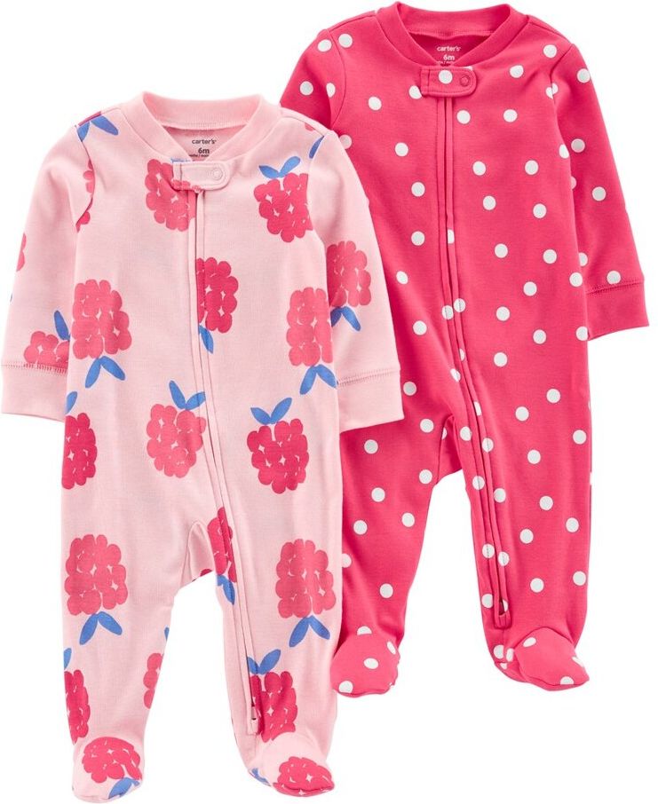 CARTER'S Overal na zip Sleep & Play Pink Raspberry holka 2ks 9m - obrázek 1