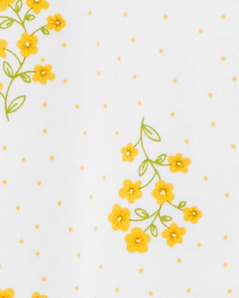 CARTER'S Overal na zip Sleep & Play Yellow Flowers holka 2ks 6m - obrázek 3