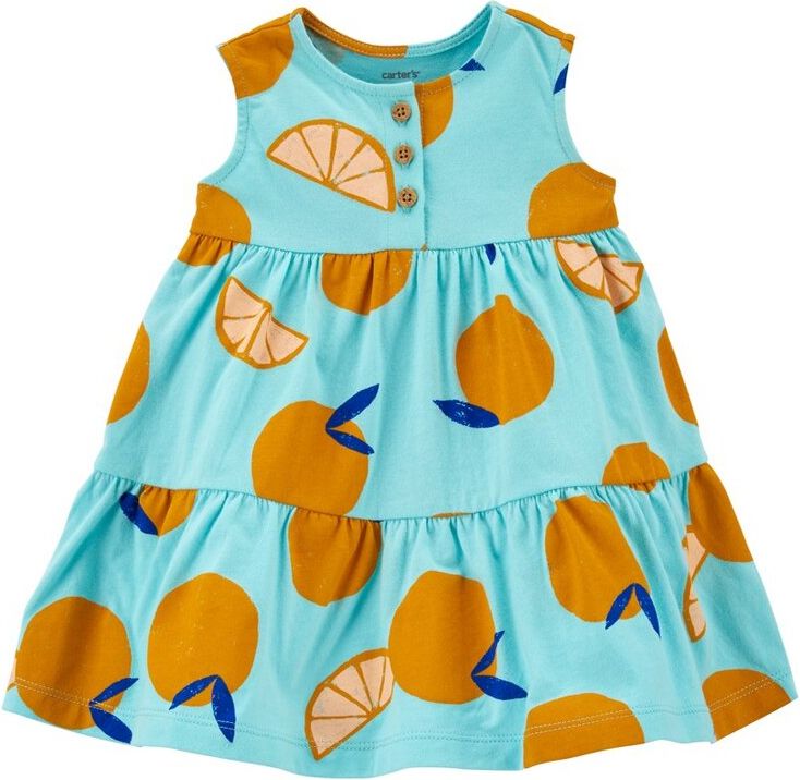 CARTER'S Šaty Blue Orange holka 9m - obrázek 1