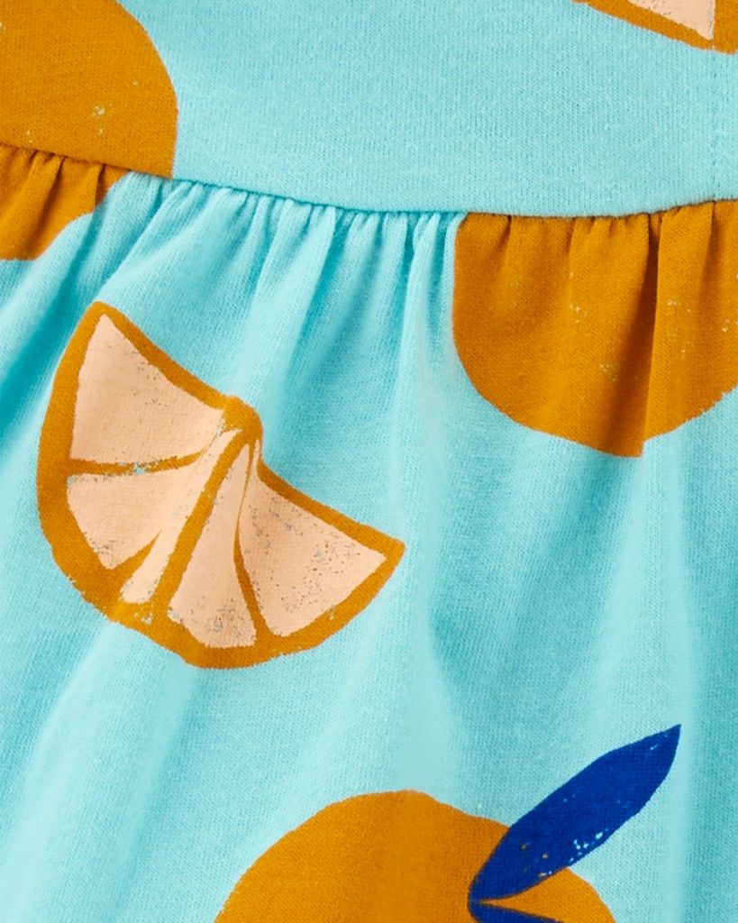 CARTER'S Šaty Blue Orange holka 9m - obrázek 4