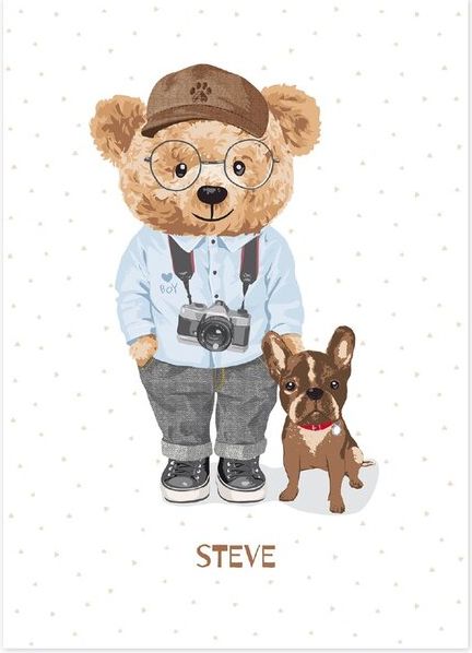 CEBA Plakát Fluffy Puffy Steve 50 x 70 cm - obrázek 1