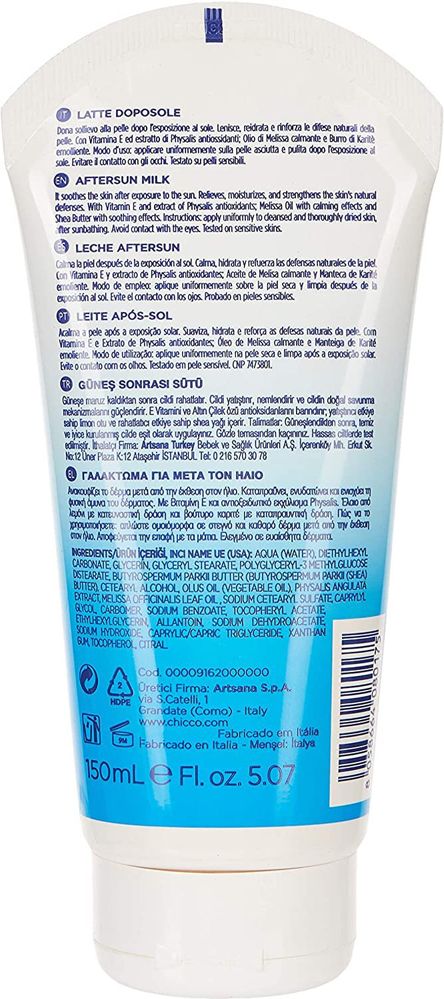 CHICCO Dětský sprej na opalování SPF 50+ 150ml + Dětské mléko po opalování 150ml - obrázek 7