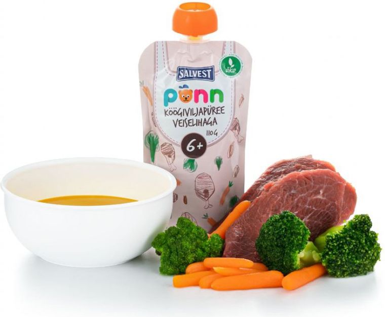 SALVEST Põnn BIO Hovězí maso se zeleninovým pyré 3 x 110 g - obrázek 4