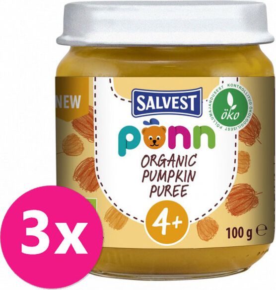 SALVEST Põnn BIO Pyré dýňové 3 x 100 g - obrázek 1