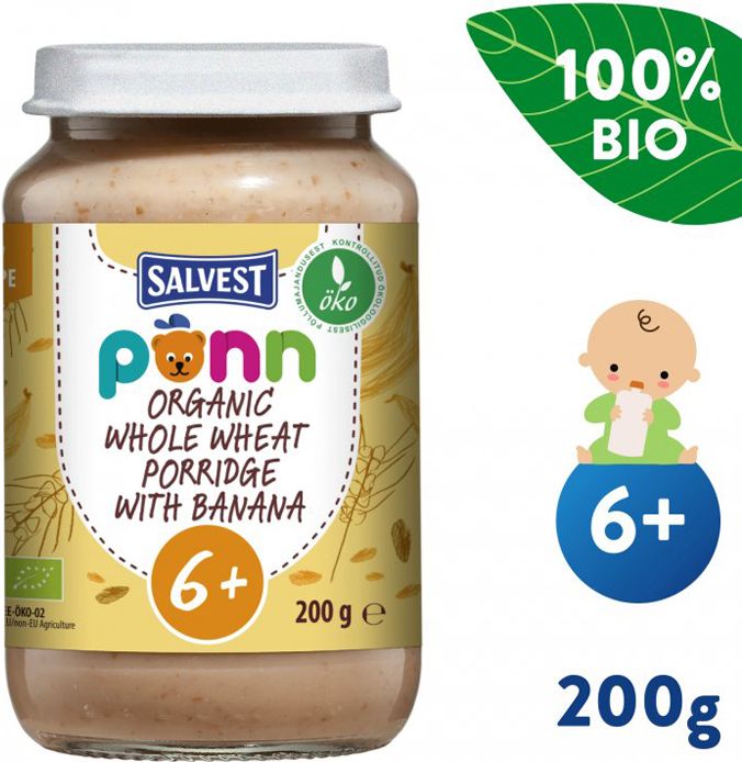 SALVEST Põnn BIO Banán s ovesnými vločkami 3 x 200 g - obrázek 3