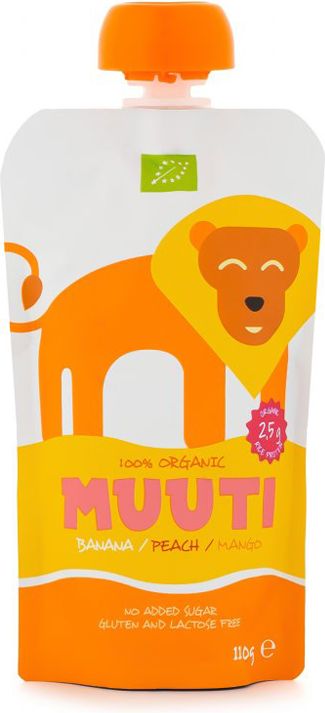 SALVEST Muuti BIO Banán broskev a mango s rýžovým proteinem 3 x 110 g - obrázek 2