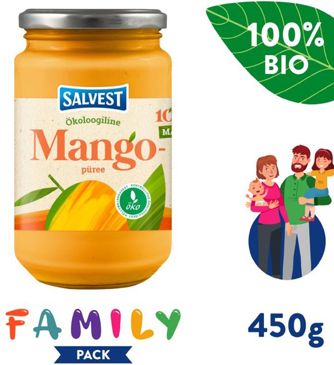 SALVEST Family BIO Mango 100% 3 x 450 g - obrázek 3