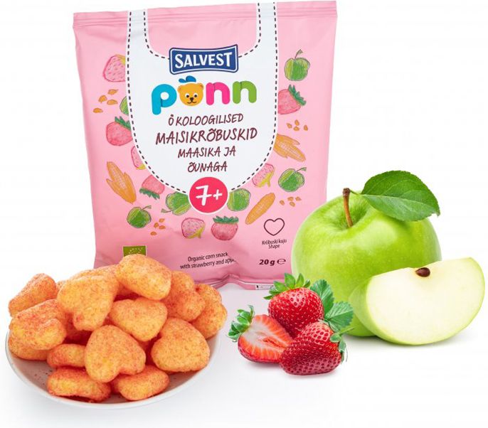 SALVEST Põnn BIO Křupky jahodové 3 x 20 g - obrázek 4
