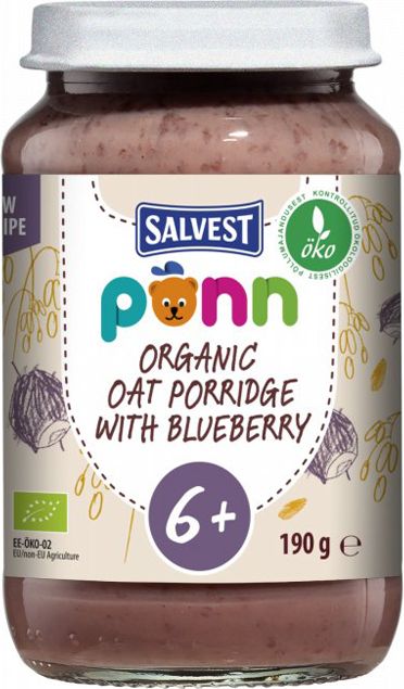 SALVEST Põnn BIO Borůvky s ovesnými vločkami 3 x 190 g - obrázek 2
