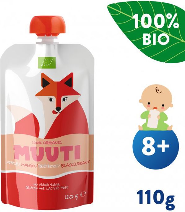 SALVEST Muuti BIO Jablko mango a černý rybíz s červenou řepou 6 x 100 g - obrázek 3