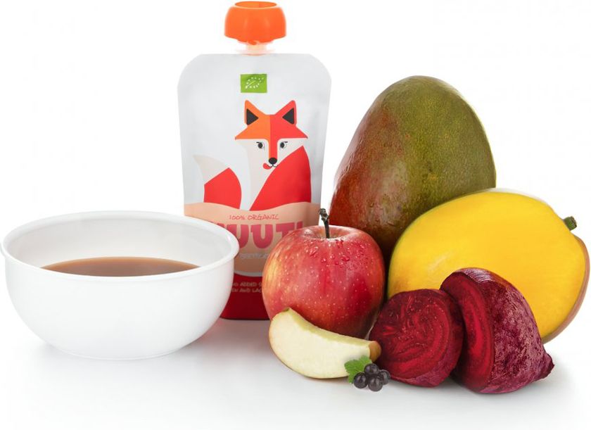 SALVEST Muuti BIO Jablko mango a černý rybíz s červenou řepou 6 x 100 g - obrázek 4