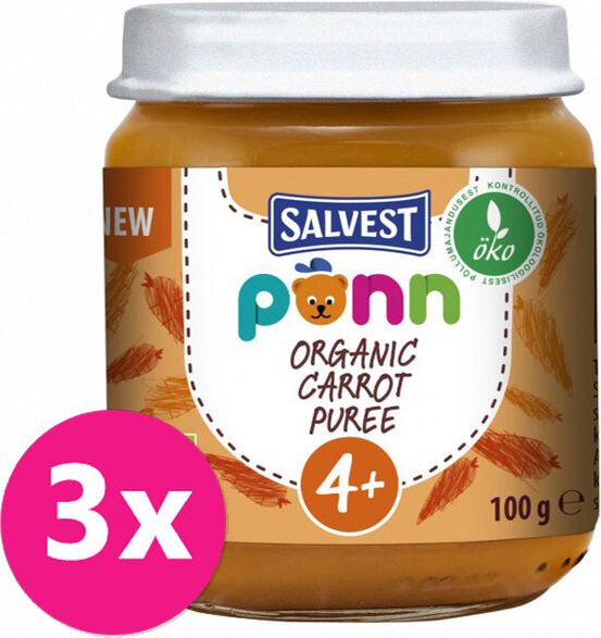 SALVEST Põnn BIO Pyré mrkvové 3 x 100 g - obrázek 1