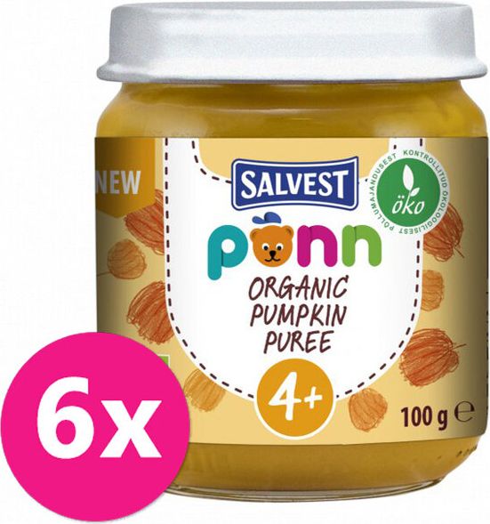 SALVEST Ponn BIO Dýňové pyré 6× 100 g - obrázek 1
