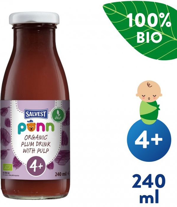 Salvest Põnn BIO Švestková s dužinou 6 x 240 ml - obrázek 3