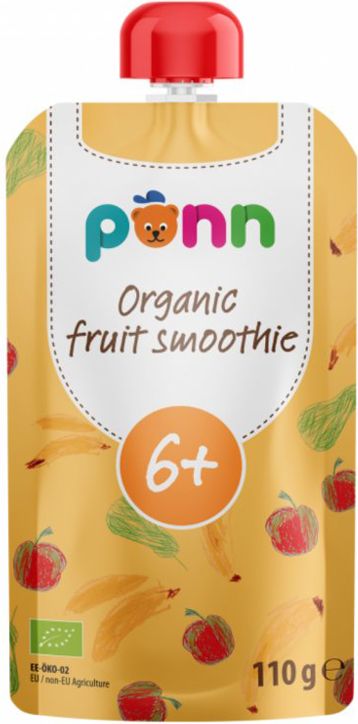 Salvest Põnn SALVEST Ponn BIO Ovocné smoothie s ananasem 3 x 110 g - obrázek 2