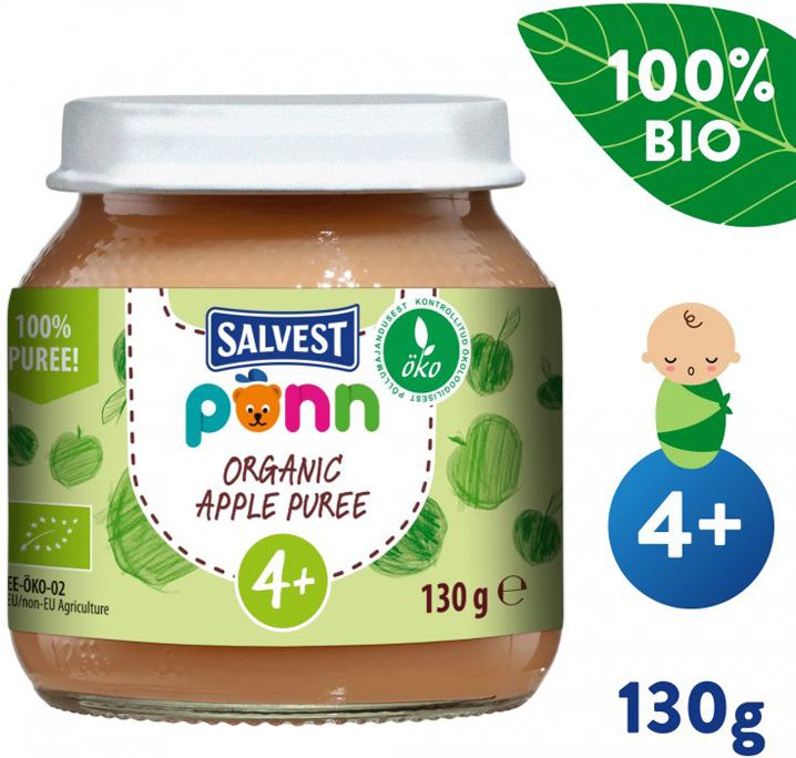 SALVEST Põnn BIO Jablko 100% 3 x 130 g - obrázek 3