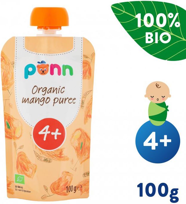 Salvest Põnn SALVEST Ponn BIO Mango 100% 3 x 100 g - obrázek 4